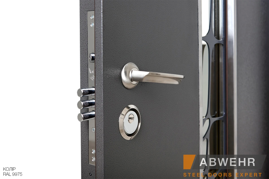 Вхідні двері зі склом ABWehr Solid Glass, комплектація Defender 408 фото