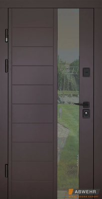 Входные двери с терморазрывом ABWehr Ufo (цвет Ral 8019 + ТО) комплектация Cottage 367 фото