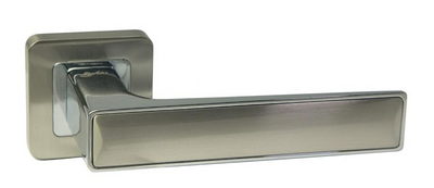 Дверна ручка + накладки для санвузла Safita 730R40 SN / CP матовий нікель / хром полірований SAFITA 730R40 SN фото