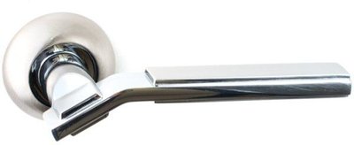 Дверна ручка + накладки для санвузла Safita 251 R41 SN / CP матовий нікель / полірований хром SAFITA 251 R41 SN фото