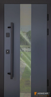 Входные двери с терморазрывом модель Ufo Black комплектация COTTAGE 496 фото