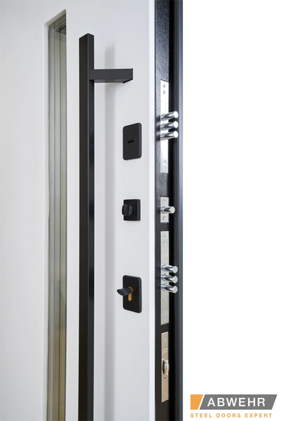 Вхідні двері з терморозривом модель Ufo Black комплектація COTTAGE 496 фото